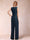 Chiffon Scoop Long Sleeves 3 Pieces Pantsuits with Applique  & Jacket