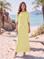 Sheath/Column Chiffon Scoop Half Sleeves Ankle-Length 2 Pieces Mother Of The Bride Dresses with Split Side
