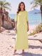 Sheath/Column Chiffon Scoop Half Sleeves Ankle-Length 2 Pieces Mother Of The Bride Dresses with Split Side
