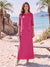 Sheath/Column Chiffon Scoop Half Sleeves Ankle-Length 2 Pieces Mother Of The Bride Dresses with Split Side