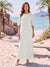 Sheath/Column Chiffon Scoop Half Sleeves Ankle-Length 2 Pieces Mother Of The Bride Dresses with Split Side