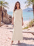 Sheath/Column Chiffon Scoop Half Sleeves Ankle-Length 2 Pieces Mother Of The Bride Dresses with Split Side