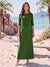 Sheath/Column Chiffon Scoop Half Sleeves Ankle-Length 2 Pieces Mother Of The Bride Dresses with Split Side
