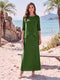 Sheath/Column Chiffon Scoop Half Sleeves Ankle-Length 2 Pieces Mother Of The Bride Dresses with Split Side