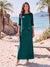 Sheath/Column Chiffon Scoop Half Sleeves Ankle-Length 2 Pieces Mother Of The Bride Dresses with Split Side