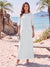 Sheath/Column Chiffon Scoop Half Sleeves Ankle-Length 2 Pieces Mother Of The Bride Dresses with Split Side