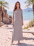 Sheath/Column Chiffon Scoop Half Sleeves Ankle-Length 2 Pieces Mother Of The Bride Dresses with Split Side