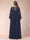 A-Line/Princess Chiffon V-Neck Long Sleeves Plus Size Mother of the Bride Dresses with Ruffles