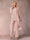Chiffon Scoop 3/4 Sleeves 3 Pieces Pantsuits with Ruched & Jacket
