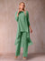 Chiffon Scoop 3/4 Sleeves 3 Pieces Pantsuits with Ruched & Jacket