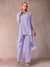 Chiffon Scoop 3/4 Sleeves 3 Pieces Pantsuits with Ruched & Jacket
