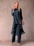 Chiffon Scoop 3/4 Sleeves 3 Pieces Pantsuits with Ruched & Jacket