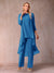 Chiffon Scoop 3/4 Sleeves 3 Pieces Pantsuits with Ruched & Jacket