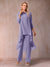 Chiffon Scoop 3/4 Sleeves 3 Pieces Pantsuits with Ruched & Jacket