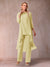 Chiffon Scoop 3/4 Sleeves 3 Pieces Pantsuits with Ruched & Jacket