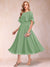 A-Line/Princess Chiffon Scoop Short Sleeves Mother of the Bride Dresses with Shawl