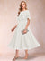 A-Line/Princess Chiffon Scoop Short Sleeves Mother of the Bride Dresses with Shawl