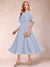 A-Line/Princess Chiffon Scoop Short Sleeves Mother of the Bride Dresses with Shawl