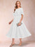 A-Line/Princess Chiffon Scoop Short Sleeves Mother of the Bride Dresses with Shawl