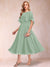 A-Line/Princess Chiffon Scoop Short Sleeves Mother of the Bride Dresses with Shawl