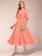 A-Line/Princess Chiffon Scoop Short Sleeves Mother of the Bride Dresses with Shawl