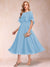 A-Line/Princess Chiffon Scoop Short Sleeves Mother of the Bride Dresses with Shawl