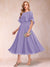 A-Line/Princess Chiffon Scoop Short Sleeves Mother of the Bride Dresses with Shawl