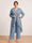 Chiffon Scoop Long Sleeves 3 Pieces Plus Size Pantsuits with Sequins & Jacket