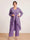 Chiffon Scoop Long Sleeves 3 Pieces Plus Size Pantsuits with Sequins & Jacket
