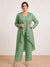 Chiffon Scoop Long Sleeves 3 Pieces Plus Size Pantsuits with Sequins & Jacket