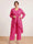 Chiffon Scoop Long Sleeves 3 Pieces Plus Size Pantsuits with Sequins & Jacket