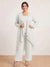 Chiffon Scoop Long Sleeves 3 Pieces Plus Size Pantsuits with Sequins & Jacket
