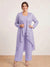 Chiffon Scoop Long Sleeves 3 Pieces Plus Size Pantsuits with Sequins & Jacket