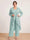 Chiffon Scoop Long Sleeves 3 Pieces Plus Size Pantsuits with Sequins & Jacket