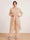 Chiffon Scoop Long Sleeves 3 Pieces Plus Size Pantsuits with Sequins & Jacket