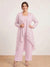 Chiffon Scoop Long Sleeves 3 Pieces Plus Size Pantsuits with Sequins & Jacket