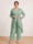 Chiffon Scoop Long Sleeves 3 Pieces Plus Size Pantsuits with Sequins & Jacket