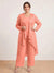 Chiffon Scoop Long Sleeves 3 Pieces Plus Size Pantsuits with Sequins & Jacket