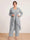 Chiffon Scoop Long Sleeves 3 Pieces Plus Size Pantsuits with Sequins & Jacket