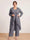 Chiffon Scoop Long Sleeves 3 Pieces Plus Size Pantsuits with Sequins & Jacket