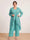 Chiffon Scoop Long Sleeves 3 Pieces Plus Size Pantsuits with Sequins & Jacket