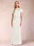 Sheath/Column Scoop Short Sleeves Mother of the Bride Dresses with Ruched