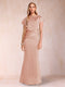 Sheath/Column Scoop Short Sleeves Mother of the Bride Dresses with Ruched