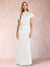 Sheath/Column Scoop Short Sleeves Mother of the Bride Dresses with Ruched