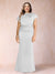 Sheath/Column Scoop Short Sleeves Plus Size Mother of the Bride Dresses with Ruched
