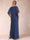 Sheath/Column Chiffon V-Neck Half Sleeves Mother of the Bride Dresses with Split Side
