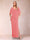 Sheath/Column Chiffon V-Neck Half Sleeves Mother of the Bride Dresses with Split Side