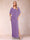Sheath/Column Chiffon V-Neck Half Sleeves Mother of the Bride Dresses with Split Side