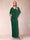 Sheath/Column Chiffon V-Neck Half Sleeves Mother of the Bride Dresses with Split Side