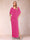 Sheath/Column Chiffon V-Neck Half Sleeves Mother of the Bride Dresses with Split Side